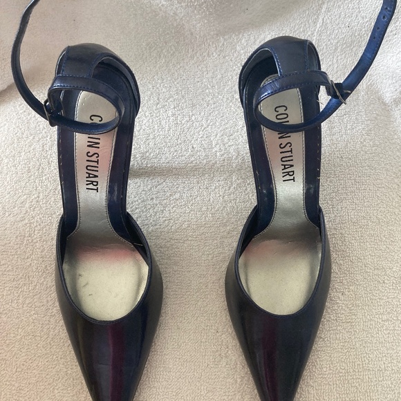 Navy Patent Heels - Picture 1 of 4